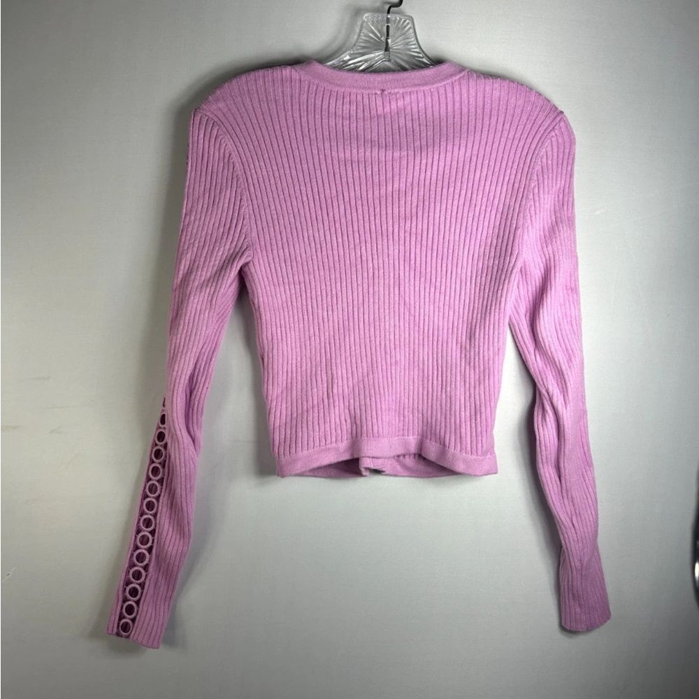 Marciano Guess ladies Knit Cardigan Sweater XS purple Buttons crochet academia - Picture 7 of 9